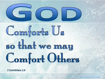 2 Corinthians 1:4 God Of All Comforts (blue)