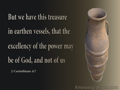 2 Corinthians 4:7 Treasure in Earthen Vessels (brown)
