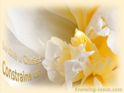 2 Corinthians 5:14 The Love Of Christ Constrains Us (yellow)