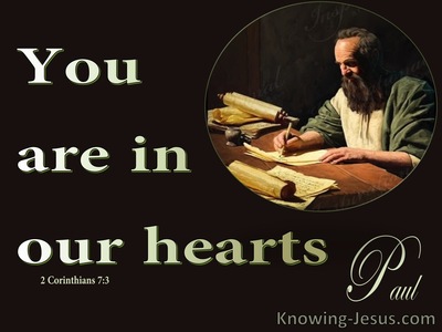 2 Corinthians 7:3 You Are In Our Hearts (brown)