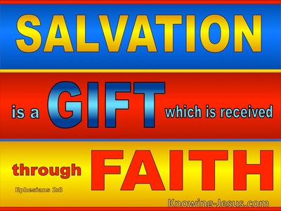 Ephesians 2:8 Salvation By Grace Throgh Faith (blue)