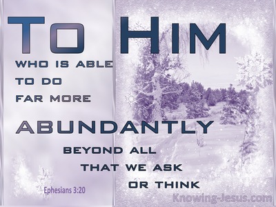 Ephesians 3:20 Him Who is Able (purple)