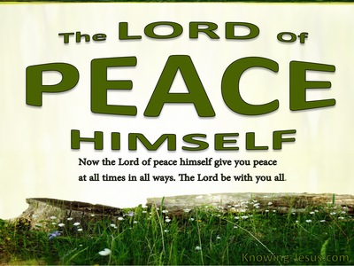 2 Thessalonians 3:16 God Of Peace (green)