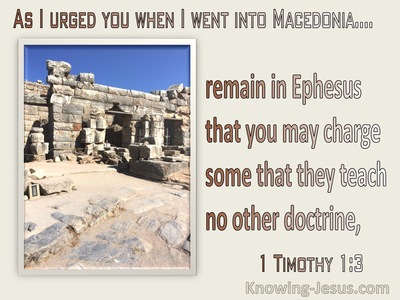 1 Timothy 1:3 Remain In Ephesus (beige) 