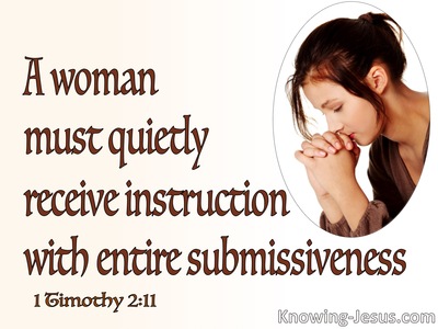 1 Timothy 2:11 A Submissive Woman (brown)