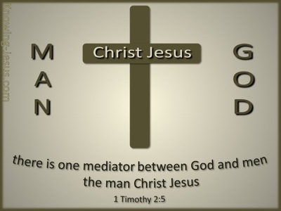 1 Timothy 2:5 One Mediator Between God And Men (gray)