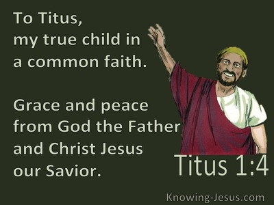 Titus 1:4 Paul True Son In The Faith (green)