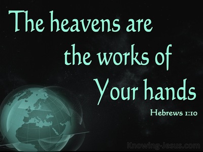 Hebrews 1:10 The Lord Laid The Foundation Of The Earth (aqua)