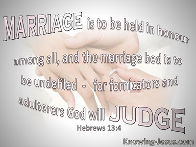 Hebrews 13:4 Marriage Is To Be Held In Honour (pink)