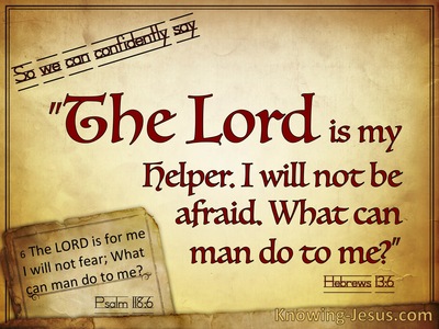 Hebrews 13:6 The Lord Is My Helper (beige)
