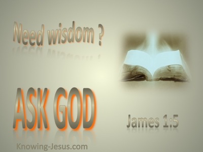 James 1:5 Seek Wisdom Ask God (beige)