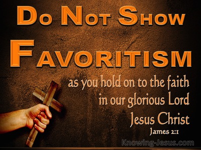James 2:1 Do Not Show Favouritism And Hold Onto Your Faith (orange)