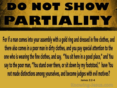 James 2:2 Do Not Make Distinctions Among Yourselves (yellow)