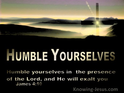 James 4:10 Humble Yourselves In The Presence  Of The Lord (black)
