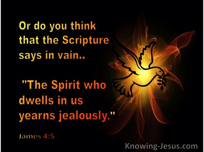 James 4:5 The Spirit Dwells In Us (orange)