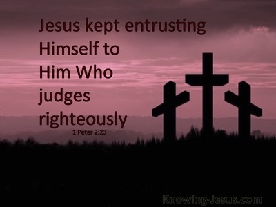 1 Peter 2:23 Entrusted To Him Who Judges Righteously (pink)