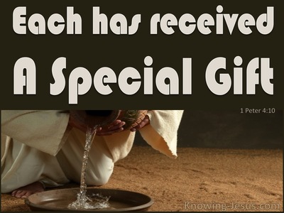 1 Peter 4:10 Each One Received A Spiritual Gift (brown)