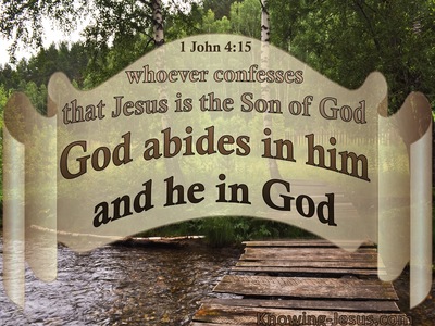 1 John 4:15 Jesus Is The Son Of God (beige)
