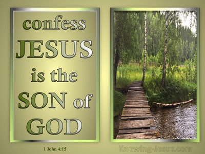 1 John 4:15 Jesus Is The Son Of God (gold)