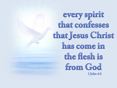 1 John 4:2 Jesus Christ Has Come In The Flesh (white)