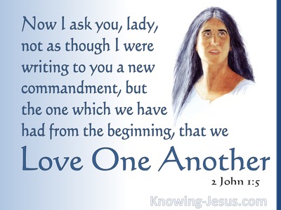 2 John 1:5 Love One Another (blue)