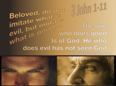 3 John 1:11 Imitate What Is Good Not Evil (brown)