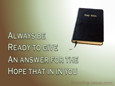 1 Peter 3:15 Always Be Ready To Give An Answer (devotional) (beige)