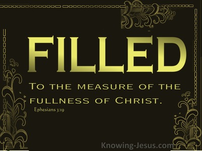 Ephesians 3:19 FIlled To The Measure Of The Fullness Of Christ (brown)
