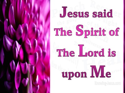 Luke 4:18 The Spirit Of The Lord Is On Me (purple)