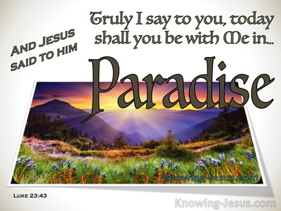 Luke 23:43 Promise of Paradise (devotional)01:04 (white)