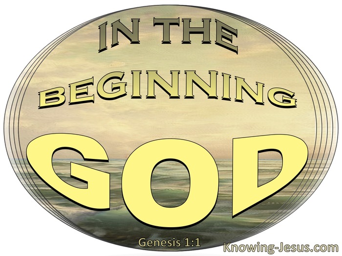 Genesis 1:1 In The Beginning God (gold)
