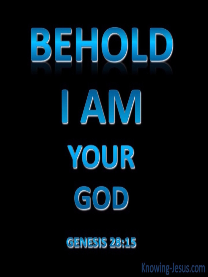 Genesis 28:15 I Am Your God (aqua)
