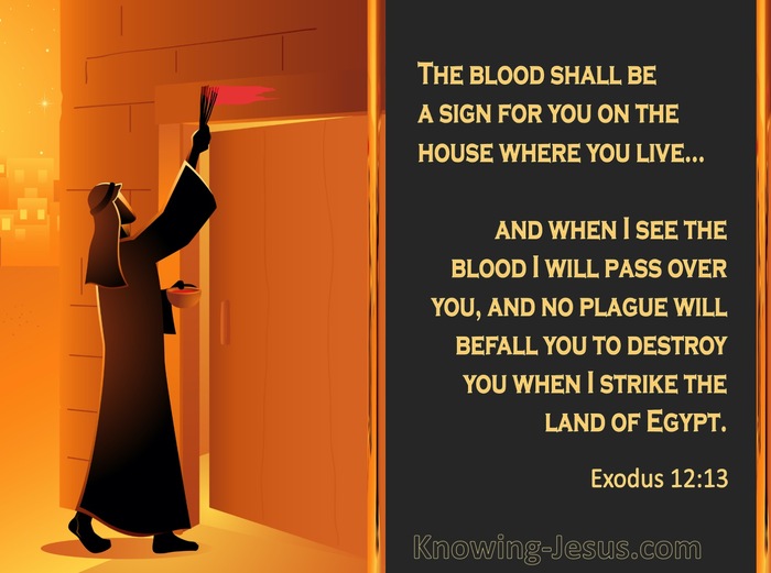 Exodus 12:13 I Will Pass Over You (orange)