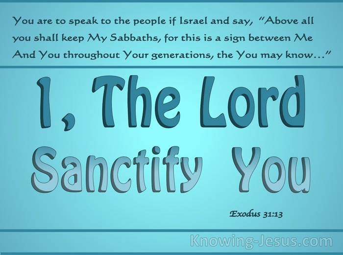 Exodus 31:13 The Lord Who Sanctifies You (aqua)