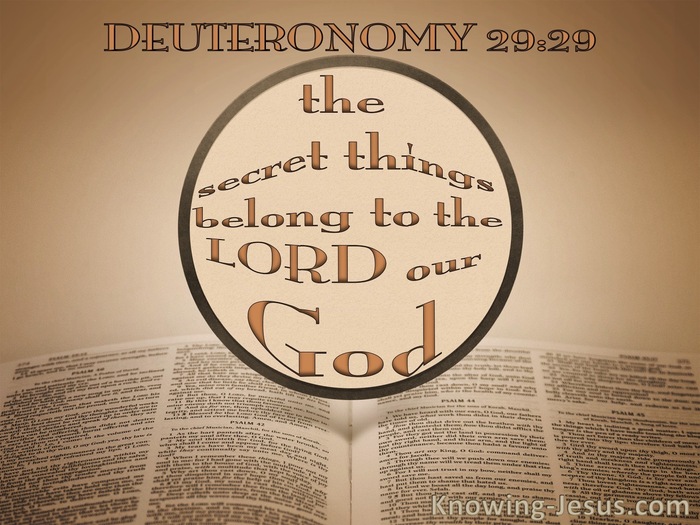 Deuteronomy 29:29 The Secret Things Of God (beige)