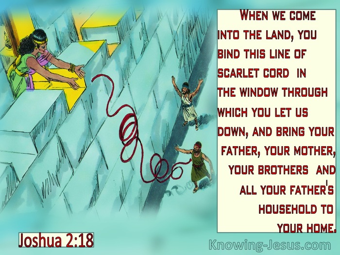 Joshua 2:18  When You Come Into The Land (aqua)