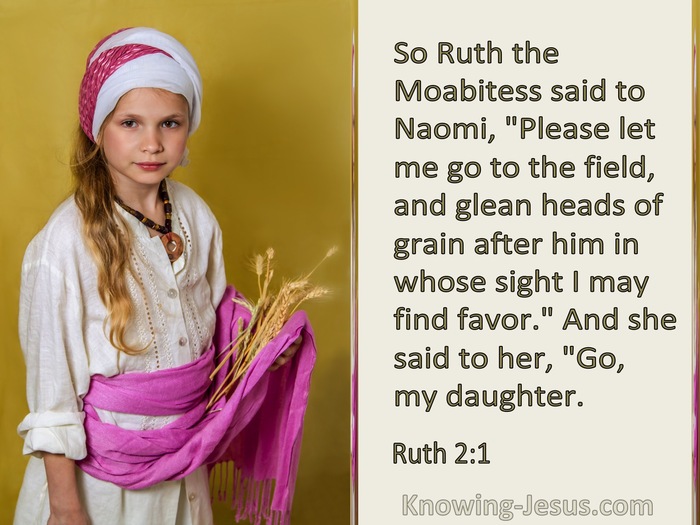 Ruth 2:2 Let Me Go To The Field And Glean Among The Ears Of Grain (beige)