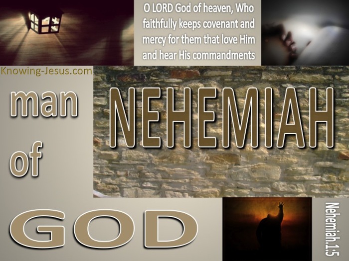 Nehemiah 1:5 Man Of God (devotional)12:01 (beige) (brown)