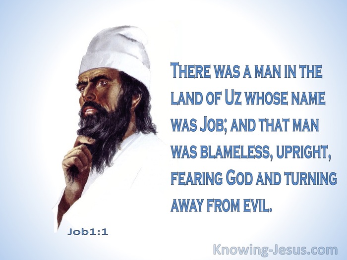 Job 1:1 Job Was Blameless; Upright And Feared God (blue) 