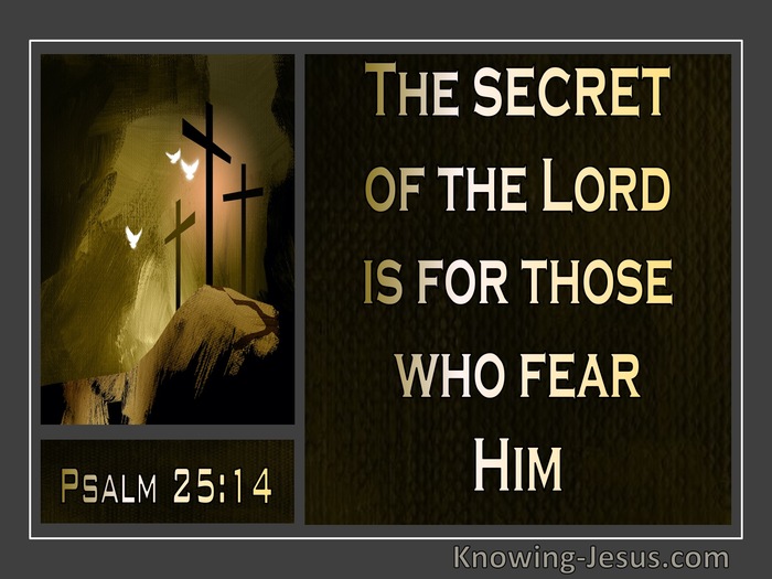 Psalm 25:14 The Secret Of The Lord Is For Those Who Fear Him (black)