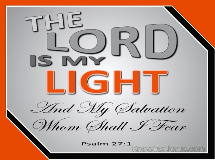 Psalm 27:1 The Lord My Light (orange)