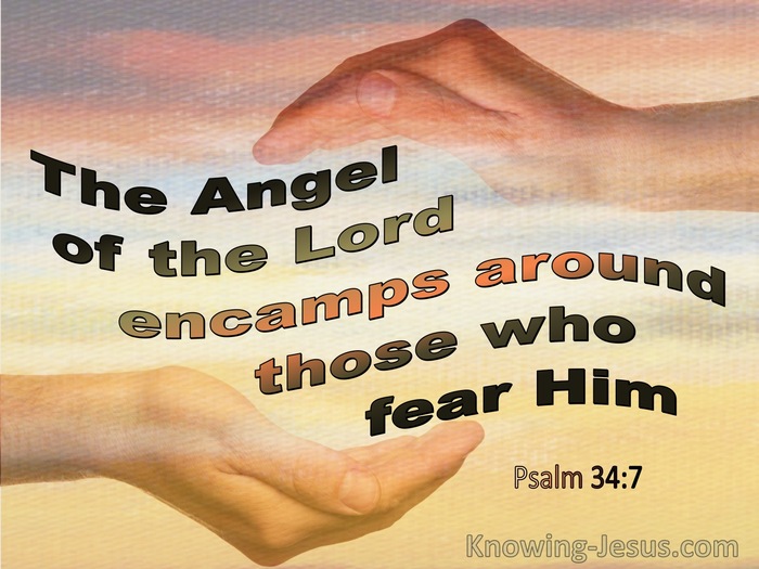 Psalm 34:7 The Angel Of The Lord (yellow)