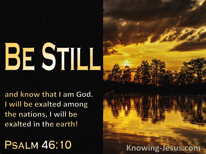 Psalm 46:10 Be Still, And Know That I Am God (gold)