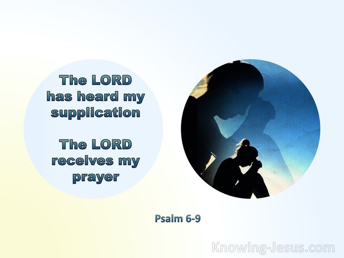Psalm 6:9 The Lord Has Heard My Supplication And Received My Prayer (yellow)