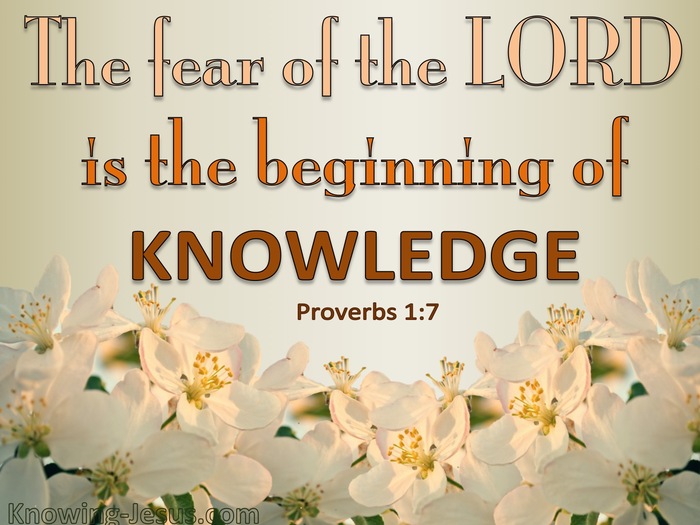 Proverbs 1:7 The Fear Of The Lord (beige)