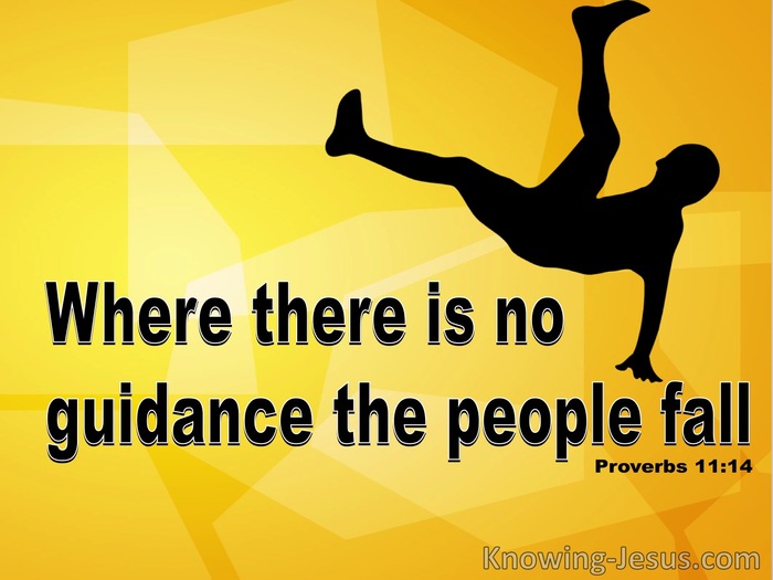 Proverbs 11:14 In Abundance Of Counsellors (yellow)