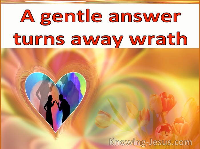 Proverbs 15:1 A Gentle Answer Turns Away Wrath (orange)