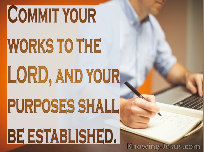 Proverbs 16:3 Commit Your Plans To The Lord (orange)