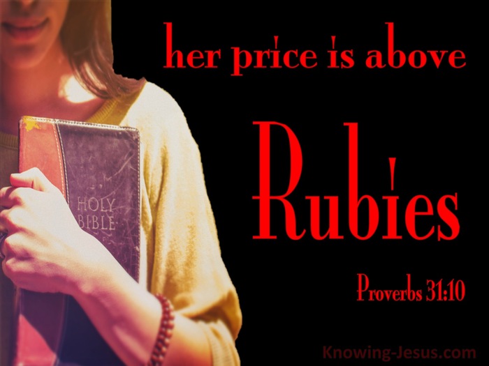 Proverbs 31:10 Who Can Find A Virtuous Woman (red)