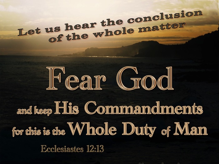 Ecclesiastes 12:13 Fear God And Keep His Commandments (brown)